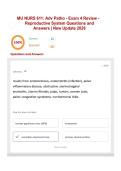 MU NURS 611&colon; Adv Patho - Exam 4 Review - Reproductive System Questions and Answers &vert; New Update 2026