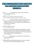 CHES COMPREHENSIVE STUDY GUIDE 2026 FULL QUESTIONS AND SOLUTIONS GRADED A&plus;