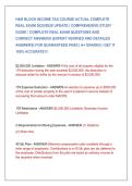 H&R BLOCK INCOME TAX COURSE ACTUAL COMPLETE  REAL EXAM 2025&sol;2026 UPDATE &vert; COMPREHESIVE STUDY  GUIDE &sol; COMPLETE REAL EXAM QUESTIONS AND  CORRECT ANSWERS &lpar;EXPERT VERIFIED AND DETAILED  ANSWERS&rpar; FOR QUARANTEED PASS &vert; A&plus; GRADED &vert; GET IT  100&percnt; ACCURATE&excl;&excl;&excl;   
