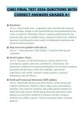 CHES FINAL TEST 2026 QUESTIONS WITH CORRECT ANSWERS GRADED A&plus;