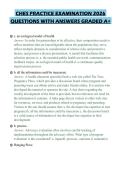 CHES PRACTICE EXAMINATION 2026 QUESTIONS WITH ANSWERS GRADED A&plus;