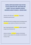 NAPSRx CNPR EXAM NEWEST 2026 TESTING  ACTUAL EXAM WITH 200&plus; QUESTIONS AND  CORRECT DETAILED ANSWERS &lpar;VERIFIED  ANSWERS&rpar; ALREADY GRADED A&plus; &lpar;BRAND NEW&rpar;
