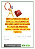 ServSafe Manager Exam 2026 &ndash; 120 Questions&comma; Food Safety&comma; HACCP&comma; Cross Contamination &ndash; National Restaurant Association