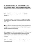 SONICWALL ACTUAL TEST PAPER 2026 QUESTIONS WITH SOLUTIONS GRADED A&plus;
