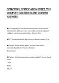 SONICWALL CERTIFICATION SCRIPT 2026 COMPLETE QUESTIONS AND CORRECT ANSWERS