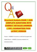 Structural Analysis Exam 1 2026 &ndash; 50 Questions&comma; Beams&comma; Trusses&comma; Loads&comma; Equilibrium &ndash; Civil Engineering