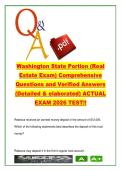 WASHINGTON REAL ESTATE  EXAM COMPLETE PACKAGE DEAL