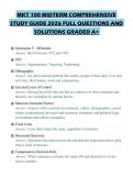 MKT 100 MIDTERM COMPREHENSIVE STUDY GUIDE 2026 FULL QUESTIONS AND SOLUTIONS GRADED A&plus;