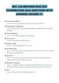 MKT 100 MIDTERM PRACTICE EXAMINATION 2026 QUESTIONS WITH ANSWERS GRADED A&plus;
