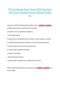 PCA Vertebrates Exam Newest 2026 Questions  and Correct Detailed Answers Already Graded  A&plus; 