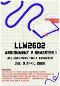 LLW2602 Assignment 2 Semester 1 Memo &vert; Due 9 April 2026