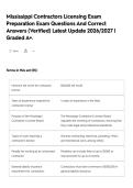 Mississippi Contractors Licensing Exam Preparation  Exam Questions And Correct Answers &lpar;Verified&rpar; Latest Update 2026&sol;2027 &vert; Graded A&plus;&period;
