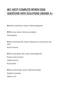 LT ASCP COMPLETE REVIEW 2026 QUESTIONS WITH SOLUTIONS GRADED A&plus;