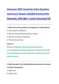 Tennessee HVAC Contractor Exam Questions  and Correct Answers &lpar;Verified Answers&rpar; Plus  Rationales 2026 Q&A &vert; Instant Download Pdf