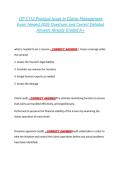 CIP C112 Practical Issues In Claims Management  Exam Newest 2026 Questions and Correct Detailed  Answers Already Graded A&plus; 