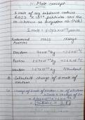 JEE MAINS&sol;ADVANCED and class 11 chemistry &lpar;043&rpar; &colon;Mole concept &vert; Full Handwritten notes&plus; solved Numericals 