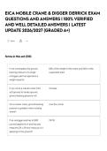 EICA MOBILE CRANE & DIGGER DERRICK EXAM QUESTIONS AND ANSWERS &vert; 100&percnt; VERIFIED AND WELL DETAILED ANSWERS &vert; LATEST UPDATE 2026&sol;2027 &lpar;GRADED A&plus;&rpar;