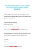 NSG 3160 Exam 1 Newest 2026 Questions  and Correct Detailed Answers Already  Graded A&plus; 