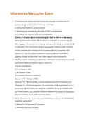 Minnesota Abstracter Exam Questions and Answers Best rated A&plus; Guaranteed Success Latest Update