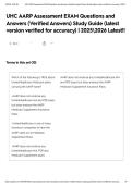 UHC AARP Assessment EXAM Questions and Answers &lpar;Verified Answers&rpar; Study Guide &lpar;latest version verified for accuracy&rpar; &vert; 20252026 Latest&excl;&excl;