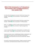 WGU C182 &lpar;Introduction to IT&rpar; Questions and Answers with Complete Solutions &vert; New Update 2026