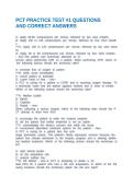 PCT PRACTICE TEST &num;1 QUESTIONS AND CORRECT ANSWERS