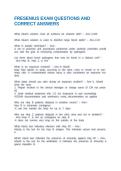FRESENIUS EXAM QUESTIONS AND CORRECT ANSWERS