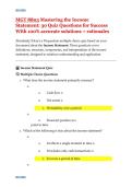 MGT 8803 Mastering the Income Statement&colon; 30 Quiz Questions for Success With 100&percnt; accurate solutions &plus; rationales 