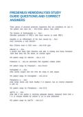 FRESENIUS HEMODIALYSIS STUDY GUIDE QUESTIONS AND CORRECT ANSWERS