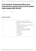 Ch 24 Test Bank&semi; &lpar;Professional Ethics&rpar; Exam comprehensive questions fully solved & updated &lpar;Latest Update 2026&rpar; UPDATE