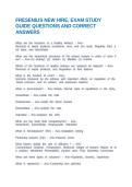 FRESENIUS NEW HIRE&comma; EXAM STUDY GUIDE QUESTIONS AND CORRECT ANSWERS