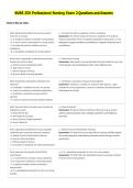 NURS 250 Professional Nursing Exam 2 Questions and Answers