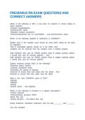 FRESENIUS RN EXAM QUESTIONS AND CORRECT ANSWERS