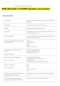 NURS 250 EXAM 3 CONTENT Questions and Answers