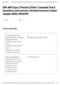 EPA 608 Type 2 Practice EXAM&comma; Complete Test &vert;&vert; Questions and Answers &lpar;Verified Answers&rpar; &lpar;Latest Update 2026&rpar; UPDATE&excl;&excl;