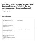 SSI Assistant Instructor EXAM &lpar;updated 2026&rpar; Questions & Answers &vert; With 100&percnt; Correct Answers graded A&plus; Guaranteed Success&excl;&excl;