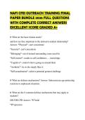 NAFI CFEI OUTREACH TRAINING FINAL PAPER BUNDLE 2026 FULL QUESTIONS WITH COMPLETE CORRECT ANSWERS EXCELLENT SCORE GRADED A&plus;