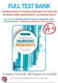 Test Bank&colon; Foundations of Nursing Research &lpar;7th Edition&rpar; by Rose Marie Nieswiadomy & Catherine Bailey &vert; Isbn &colon; 9780134167213 &vert; Nursing Research Exam Prep 2026&sol;2027