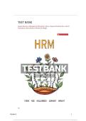 Test Bank for Human Resource Management 6CE by Sandra Steen&comma; Raymond Andrew Noe&comma; John R&period; Hollenbeck&comma; Barry Gerhart & Patrick M&period; Wright &mdash; Verified Questions & Answers for Chapters 1‑11
