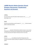 LADWP Electric Station Operator &lpar;Circuit Breakers&comma; Disconnects&comma; Transformers&rpar; Questions and Answers