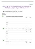 WGU C182 Pre Assessment Questions and Answers for IT &lpar;PECR&rpar; &lpar;Passed&rpar; &vert; New Update 2026 &vert; Graded A&plus;