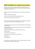 NURS 104 EXAM 2 ULL Questions And Answers