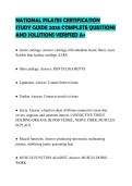 NATIONAL PILATES CERTIFICATION STUDY GUIDE 2026 COMPLETE QUESTIONS AND SOLUTIONS VERIFIED A&plus;