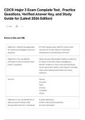 CDCR Major 3 Exam Complete Test &comma; Practice Questions&comma; Verified Answer Key&comma; and Study Guide for &lpar;Latest 2026 Edition&rpar;