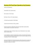 Nursing 104 Final Exam Questions And Answers
