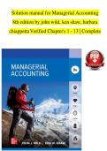 Solution manual for Managerial Accounting 8th edition by john wild&comma; ken shaw&comma; barbara chiappetta