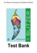 Test Bank for Precalculus &lpar;7th Edition&rpar; &mdash; Robert Blitzer