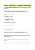 Nursing 104 exam 2 ULL Questions And Answers