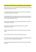 Nursing 104 exam 2 ULL Questions And Answers