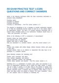 RD EXAM PRACTICE TEST 1 &lpar;CDR&rpar; QUESTIONS AND CORRECT ANSWERS